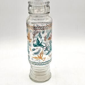 Vintage Georges Briard 22K Gold Birds Of Paradise Glass Bottle 1960s MCM